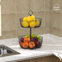 Home Logics - Frutero De Mesa Canasto Para Frutas Cocina Hogar 2 Niveles