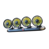 Magideal - Ventilador De Aire De Refrigeración Para Automóvil Ventilador De Tablero De Automóvil Multifuncional Plegable Fácil Instalación Amarillo 12V