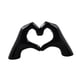 thumbnail image 3 of Corazón de la escultura de la mano adorno de escritorio regalo ideal, manualidades, estatua de los dedos de amor, figura de gesto para la oficina de l Negro, 3 of 5
