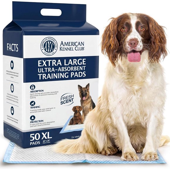 AKC Dog Training Pads, XL 28 x 30, Fresh Scent, 50 Count