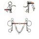 thumbnail image 3 of Bit Snaffle Bit para entrenamiento de caballos Accesorios de caballos al aire libre Bit de masticación de caballos Metal ecuestre con ganchos, cadena de frenada, 3 of 3
