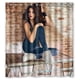 thumbnail image 1 of Cortina de ducha de Selena Gomez, juego de cortina de baño con ganchos, tamaño 66 x 72 pulgadas, 1 of 3
