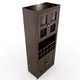 thumbnail image 3 of Vitrina Bar Berlin Madera Vidrio 4 puertas color Chocolate, 3 of 3