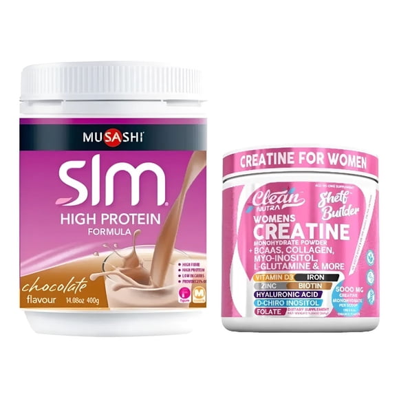Creatina Mujeres Clean Nutra Womens + Proteina Slm High Protein Chocolate