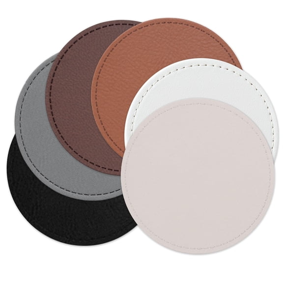 Parche de cuero sintético Johnson Plastics Plus 8 cm circular (paquete de 5)