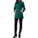 thumbnail image 2 of Abrigo de invierno de longitud media con cuello alto para mujer INSPIRE CHIC, con botones sencillos, bolsillos inclinados y forro completo, verde hoja de pino XL, 2 of 6