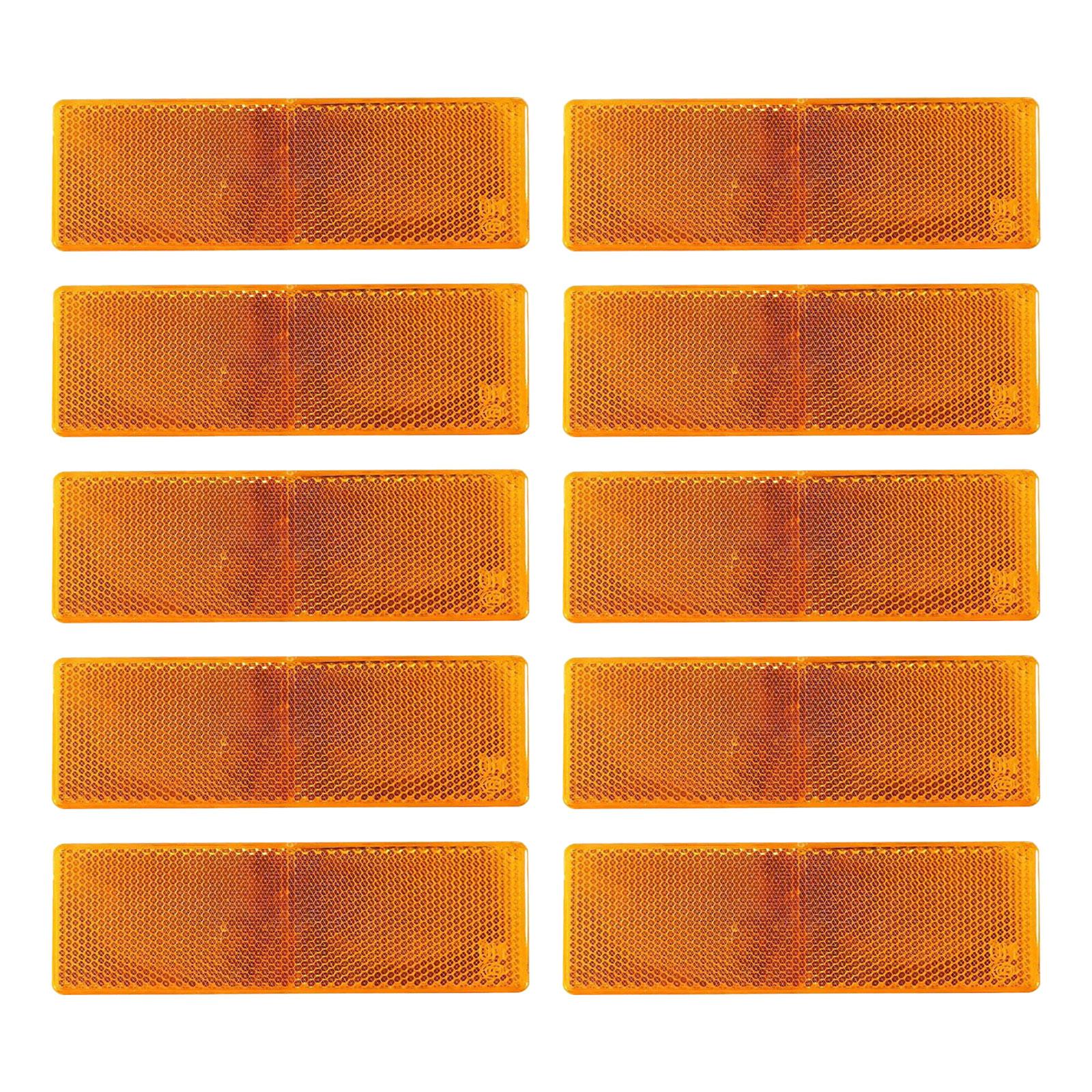 Ioensy - 10 Pegatinas Reflectantes Amarillas Para Motocicleta, Coche Y Remolque