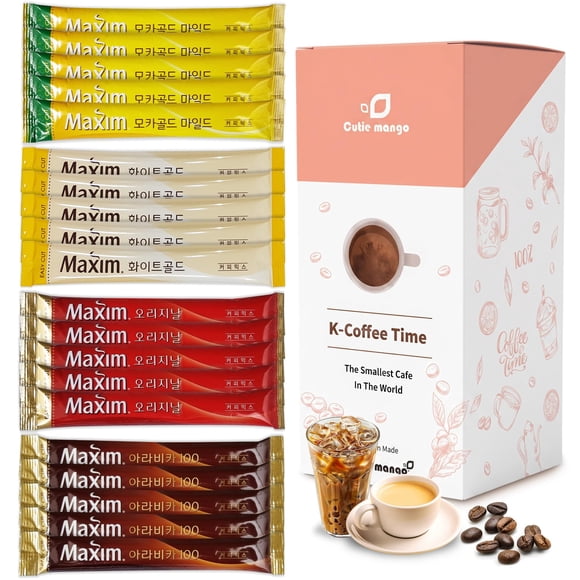 Mezcla de Café Instantáneo CUTIE MANGO Paquete Variado de 20 Sobres