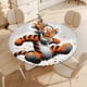 thumbnail image 4 of Winnie Pooh y Tigger-theme Fitted Round Tablecloths Elastic Edged Table Covers Waterproof Table Cloth for Kitchen Holiday Party Tables Decor 150cm, 4 of 6