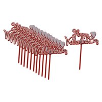 Magideal - 12 Piezas Selecciones De Cupcakes De San Valentín Selecciones De Cupcakes Con Tema Del Día De San Valentín Selecciones De Comida De Cupcakes Del Día , Largo