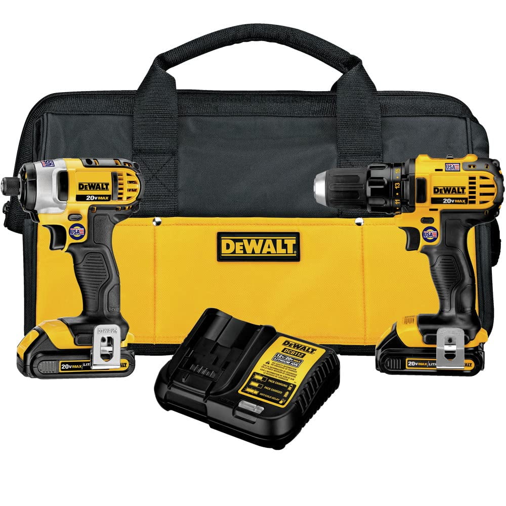 Kit Combinado De Destornillador De Impacto Y Taladro Dewalt Dck280c2 20 V Max