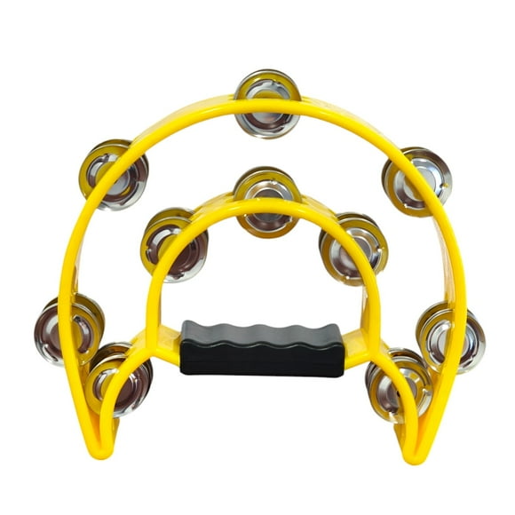 Pandero Musical Media Luna Hendrix Amarillo 20x20 cm