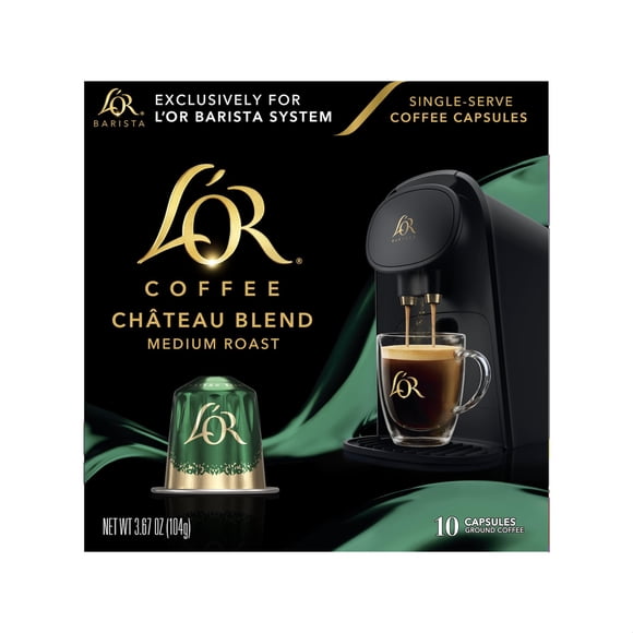 Cápsulas de café L'OR Chateau Medium Toast, 10 unidades, paquete de 1