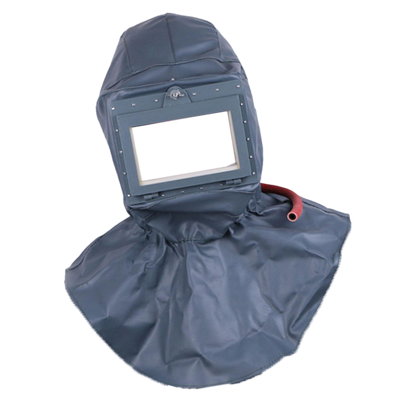 Magideal - Cascos Para Chorro De Arena Lentes Capucha Para Chorro De Arena Con Protector Facial Accesorios Para Pulverización Lijado Corte Capucha Para Chorro De