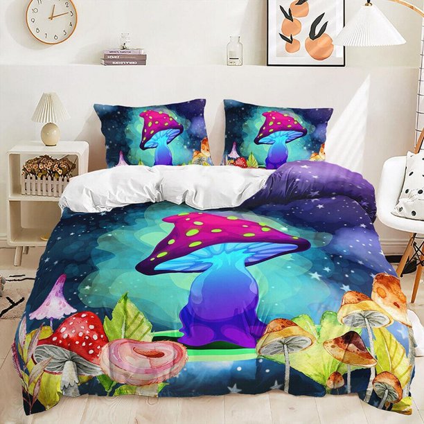 Hip Hop Hippie Graffiti Print Quilt Duvet Cover Set Bedroom Decor Pillowcase3-Piece Bedding Set