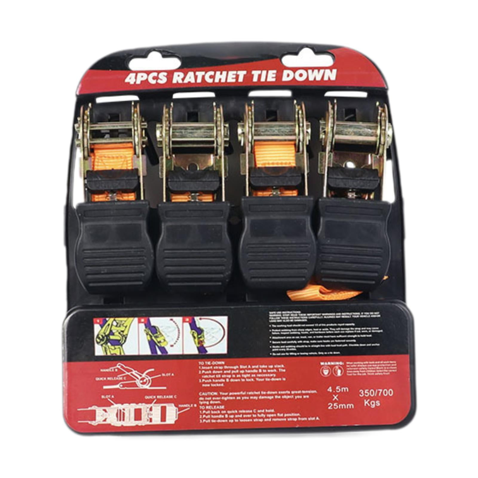 Magideal - Correa De Con Trinquete, Correa De Seguridad, Poliéster, Correa De Carga Logística Premium, Correa De Trinquete Para Electrodomésticos, Equipos 4 Piezas