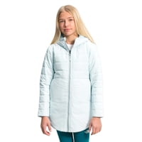 Parka The North Face Reversible Mossbud Swirl Para Niñas, Color Azul Hielo