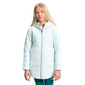 Parka The North Face Reversible Mossbud Swirl Para Niñas, Color Azul Hielo