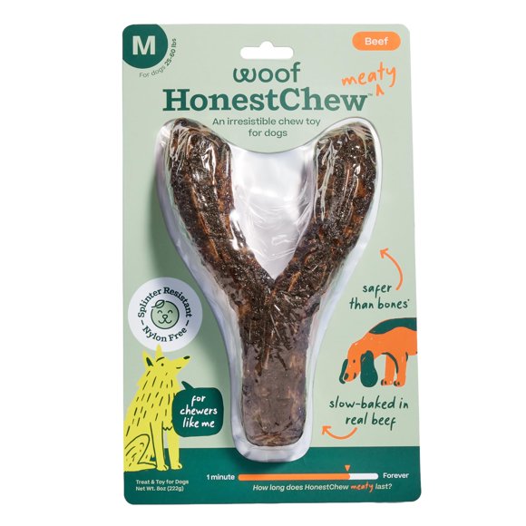 Juguete masticable para perros WOOF HonestChew Meaty 25‑60 lb (11‑27 kg)