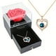 thumbnail image 1 of Eternal Love - Real Red Rose Necklace with Heart for Mom, Grandma, Wife, Girlfriend, Birthday, Anniversary, Romantic Gifts from Boyfriend, 1 of 5