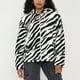 thumbnail image 3 of Polerón Mujer Peludo Full Print Blanco Animal Corona, 3 of 5