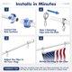thumbnail image 5 of Asta de bandera Anovo 150 cm Acero inoxidable Blanco – Kit, 5 of 7