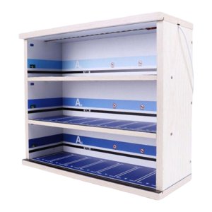 Magideal - Estuche De Exhibición Para Estacionamiento De 1/64 Con Luces, Organizador De Colección Protectora, Diseño Diorama, Modelo A Prueba De Polvo, Caja De A Azul Blanco