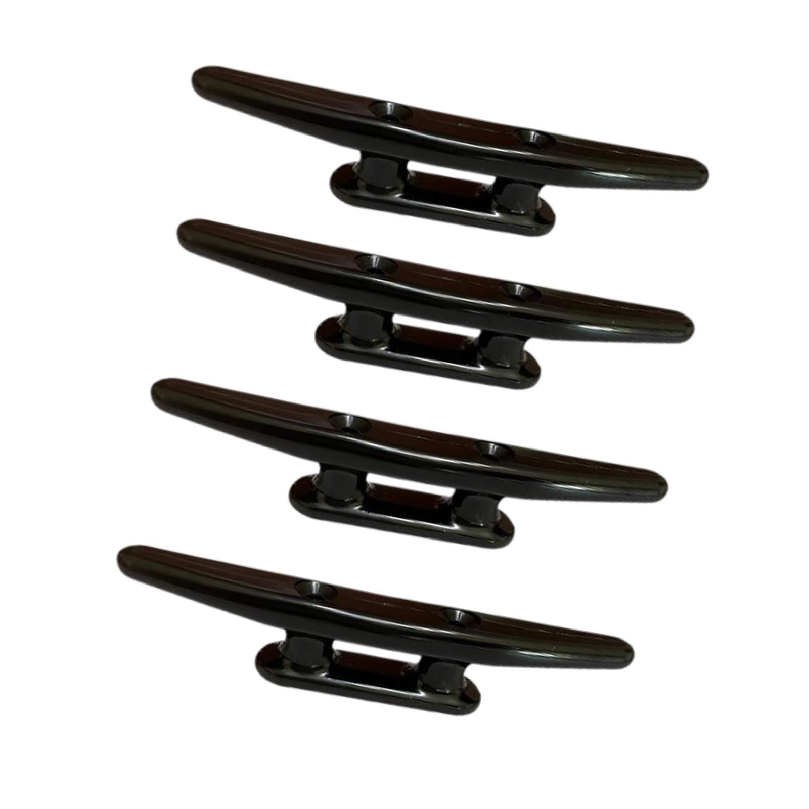 Magideal - 4 Piezas De Tacos Genéricos Para Barcos Accesorios De Tacos Para Kayak De 6 Pulgadas Reemplazar Tacos De Muelle Para Barcos De Nailon Negros Resistent