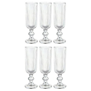 Set 6 Copas Flute Talladas 160Ml Lisa Allegra De Vidrio