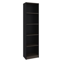 Fm Furniture - Estante Organizador 5 Niveles Negro Y Cafe 180,6X45X29,9 Cm