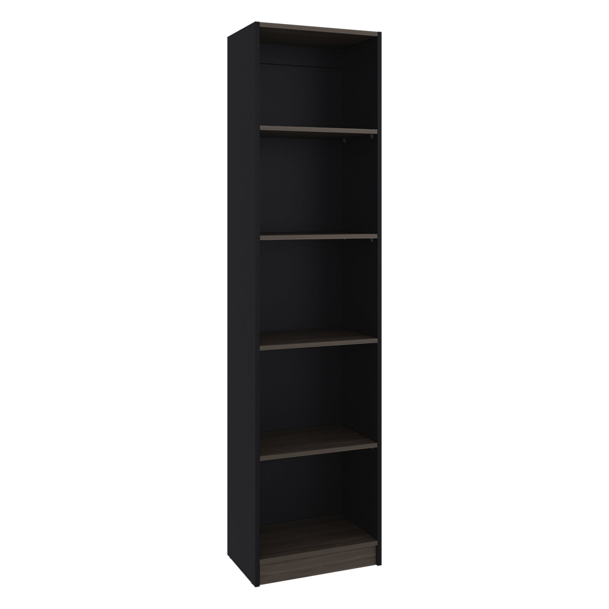 Fm Furniture - Estante Organizador 5 Niveles Negro Y Cafe 180,6x45x29,9 Cm