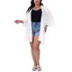 thumbnail image 2 of Agnes Orinda Kimono de Verano para Mujer de Talla Grande, Cárdigans con Mitad de Manga, Estilo Abierto, Casual, de Gasa, Talla 4X, Blanco, 2 of 6