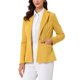 thumbnail image 4 of INSPIRE CHIC Chaqueta de Trabajo para Mujer de Imitación de Ante con Solapa, Mangas Largas, Talla XL, Amarillo, 4 of 6