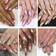 thumbnail image 4 of Polvo de uñas cromado, 6 frascos, efecto espejo dorado rosa, pigmento de manicura, purpurina, para salón, hogar, bricolaje, decoración de uñas, con 6 barras de sombras de ojos., 4 of 7