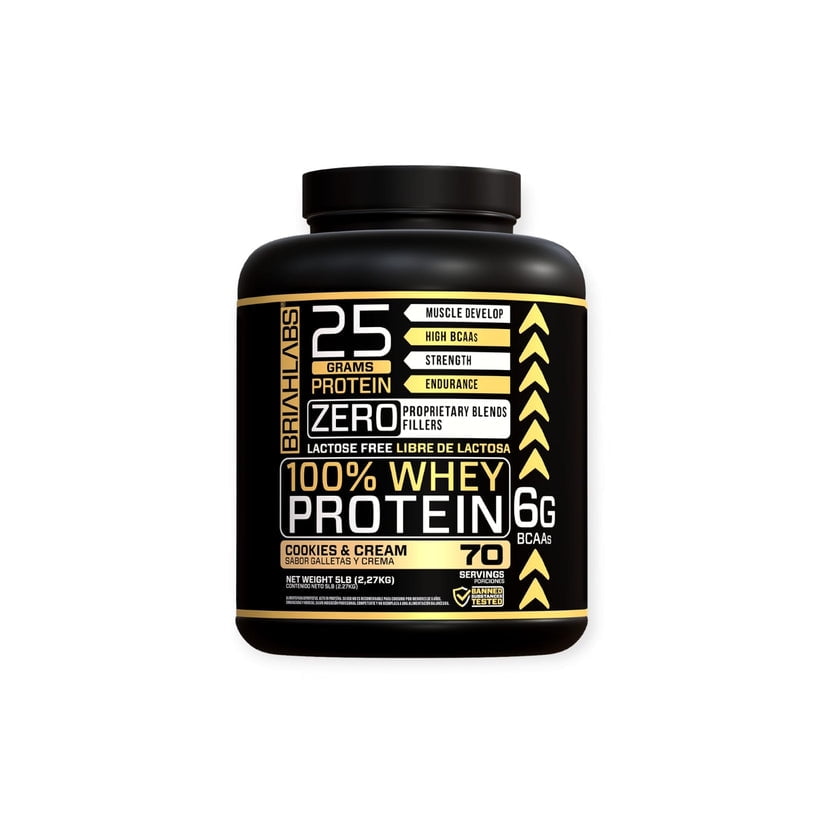 Briahlabs - Proteina 100% Whey Protein 5lbs Cookies -