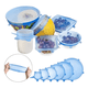 thumbnail image 1 of Set 6 tapas silicona extensible antiescurrimiento, azul, 1 of 3