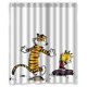 thumbnail image 1 of Cortina de ducha de cómics de Calvin y Hobbes, juego de cortina de baño con ganchos, tamaño 60 x 72 pulgadas, 1 of 3