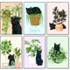 thumbnail image 1 of Kit de pintura por números Okarina Gato Negro para adultos 8x12, 1 of 9