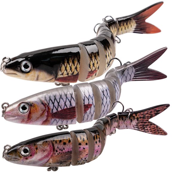 Señuelo de Pesca ReeMoo 13,5 cm Multiarticulado – Pack de 3