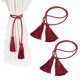 thumbnail image 1 of Uxcell Sujetadores de Cortina con Borlas, Sujetadores de Cortina con Borlas para el Hogar Rojo 2 paquetes, 1 of 6