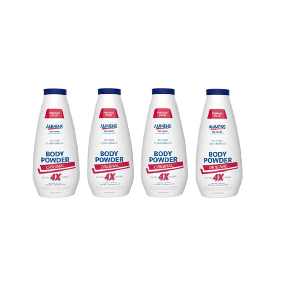 Body Powder Ammens Original, 325 ml, unisex, paquete de 4