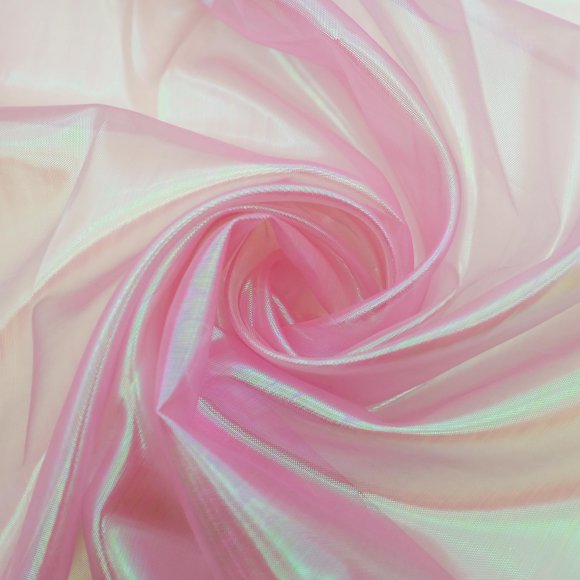 Tela de Organza VoizVony 4,6 m Rosa Iridiscente
