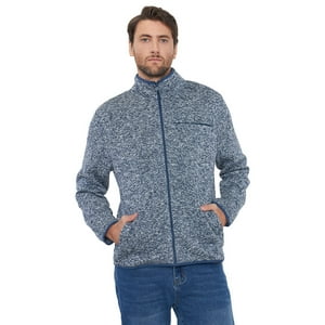 Polerón Hombre Tejido Full Zipper Color Navy Corona