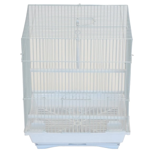 Periquito mediano Cage YML A1324MWHT con la parte superior plana, 33,8 x 27,4 x 41,9 cm