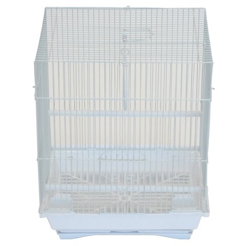 Periquito Mediano Cage Yml A1324Mwht Con La Parte Superior Plana, 33,8 X 27,4 X 41,9 Cm