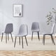 thumbnail image 1 of Silla sencilla de lujo - conjunto de 4 silla de comedor de alta resistencia de material de lino-algodón, 1 of 6