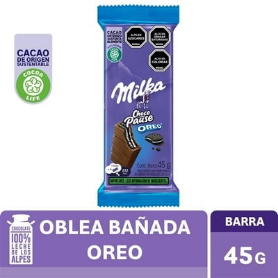 Chocolate Choco Pause Oblea Bañada Sabor Oreo 45 Ml Milka