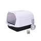 thumbnail image 5 of Inodoro cerrado para gatos, caja de arena para gatos con capucha y puerta, contenedor de arena para gatos portátil para gatos de interior, orinal para Negro, 5 of 5
