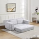 thumbnail image 2 of Corduroy Cloud Double Sofa, 2-in-1 Convertible Sofa Bed, Comfortable Boneless Double Sofa, Suitable for Living Room, Apartment, Small Space Grey, 2 of 3