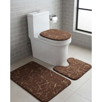 Mylhogar - Juego De Alfombras De Baño 3 Piezas Marmol Suave